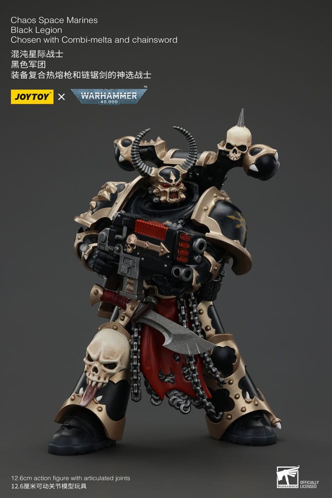 Warhammer 40k Actionfigur Chaos Space Marines Black Legion Chosen with Combi-melta and chainsword 20 cm Image 4