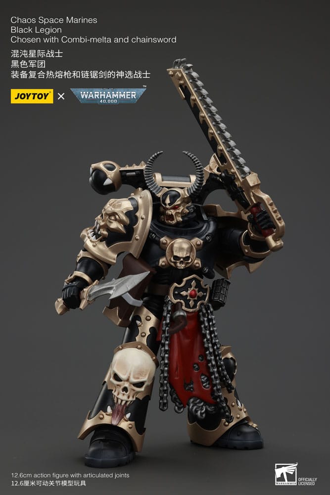 Warhammer 40k Actionfigur Chaos Space Marines Black Legion Chosen with Combi-melta and chainsword 20 cm Image 7