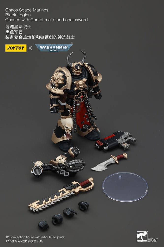 Warhammer 40k Actionfigur Chaos Space Marines Black Legion Chosen with Combi-melta and chainsword 20 cm Image 8