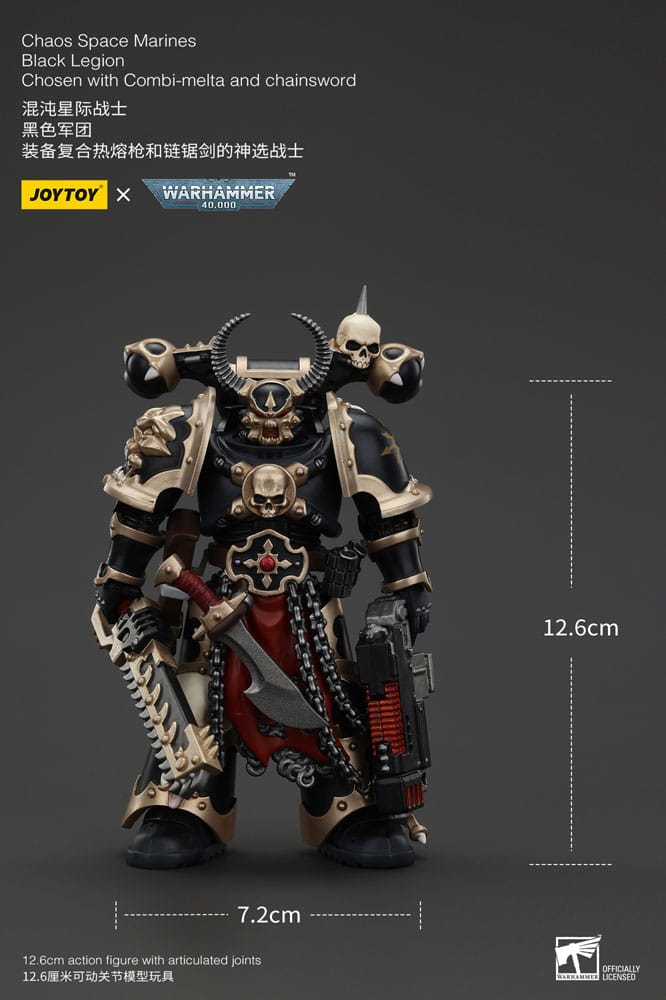 Warhammer 40k Actionfigur Chaos Space Marines Black Legion Chosen with Combi-melta and chainsword 20 cm Image 9