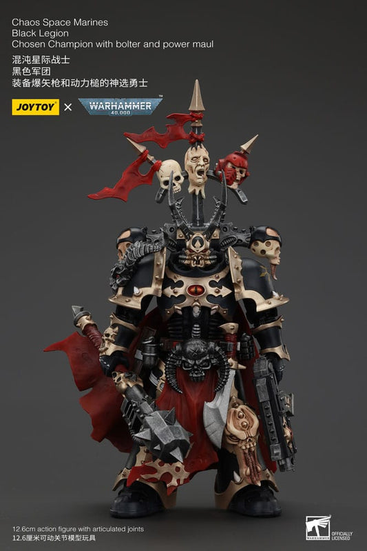 Warhammer 40k Actionfigur Chaos Space Marines Black Legion Chosen Champion with bolter and power maul 20 cm Image 1