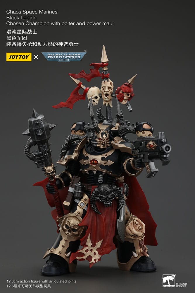 Warhammer 40k Actionfigur Chaos Space Marines Black Legion Chosen Champion with bolter and power maul 20 cm Image 4