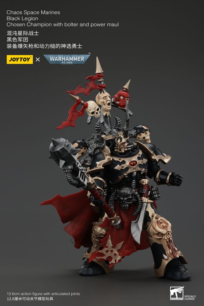 Warhammer 40k Actionfigur Chaos Space Marines Black Legion Chosen Champion with bolter and power maul 20 cm Image 6