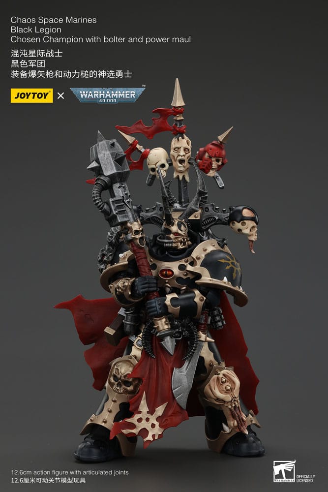 Warhammer 40k Actionfigur Chaos Space Marines Black Legion Chosen Champion with bolter and power maul 20 cm Image 7