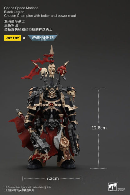Warhammer 40k Actionfigur Chaos Space Marines Black Legion Chosen Champion with bolter and power maul 20 cm Image 9