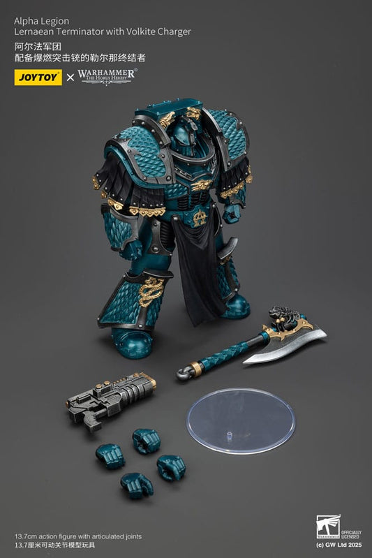 Warhammer The Horus Heresy Actionfigur Alpha Legion Lernaean Terminator with Volkite Charger 20 cm Image 2