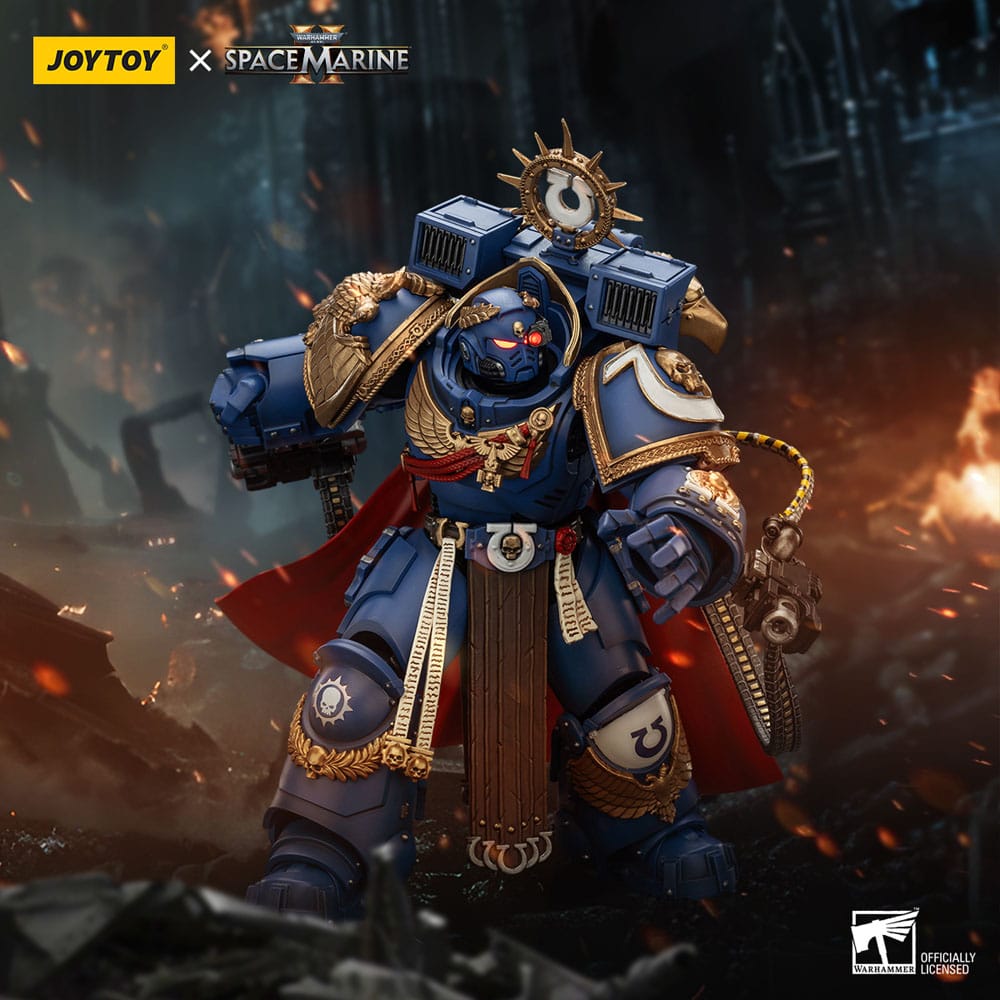 Warhammer 40k Actionfigur Ultramarines Marneus Calgar Chapter Master with MKX Gravis Armour and Gauntlets of Ultramar 20 cm Image 11