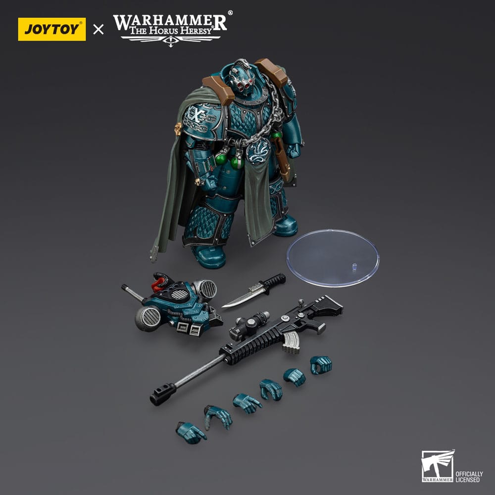 Warhammer The Horus Heresy Actionfigur Alpha Legion Exodus The One who is Many With Sniper Rifle And Power Dagger 20 cm Image 6