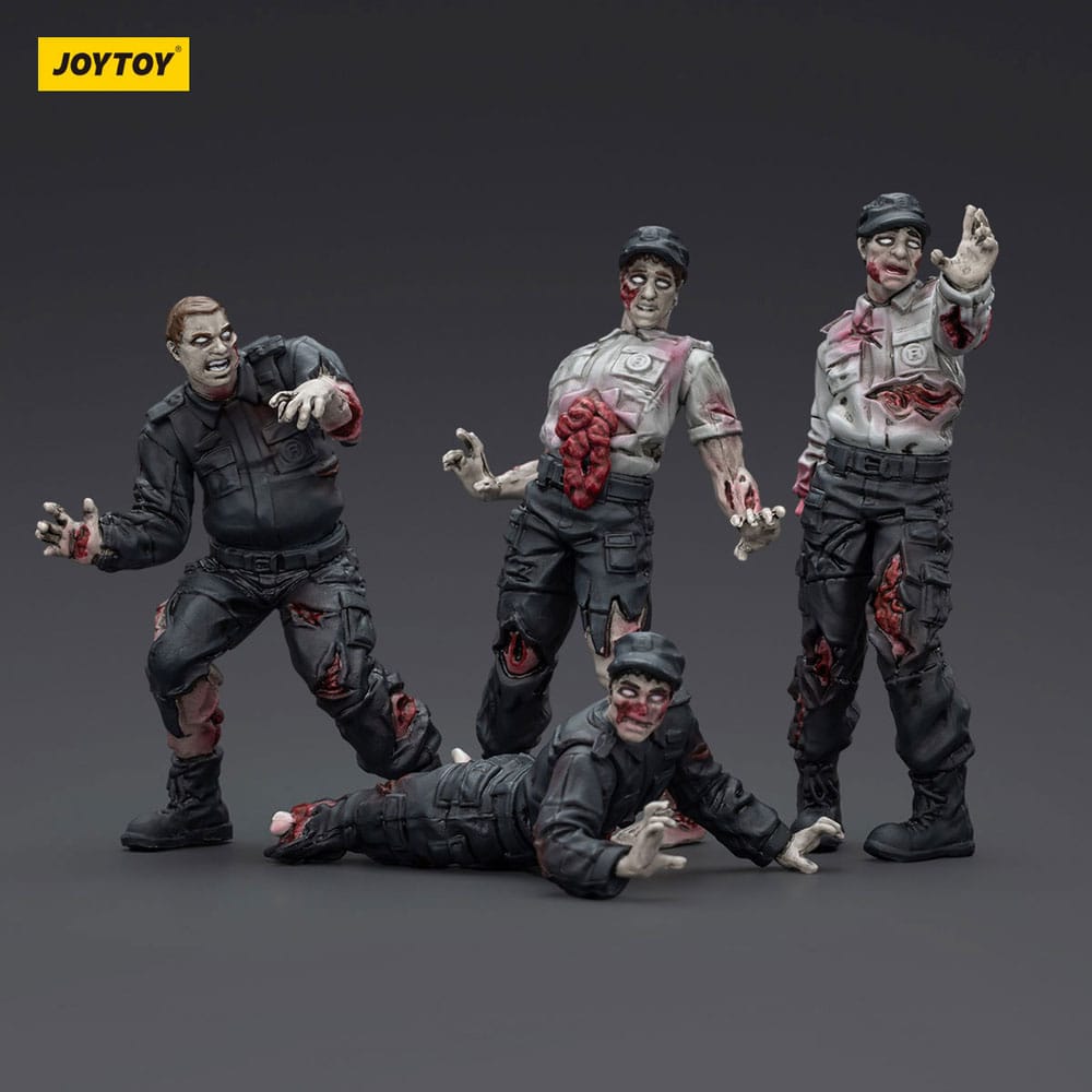 Zombie Dark Source Actionfiguren 4er-Pack Security Guards 8 cm Image 5