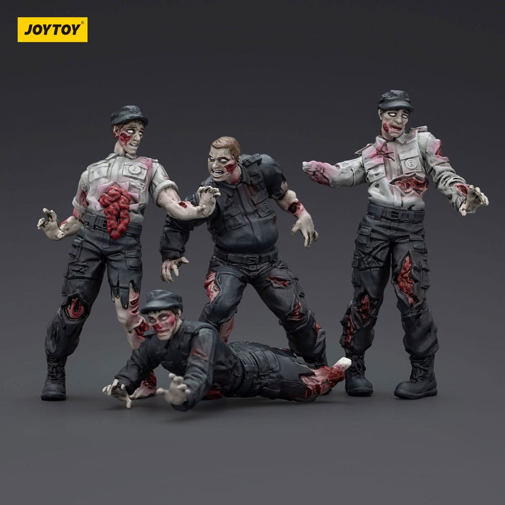 Zombie Dark Source Actionfiguren 4er-Pack Security Guards 8 cm Image 6