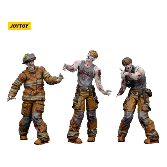 Zombie Dark Source Actionfiguren 3er-Pack Firefighters 8 cm Image 1
