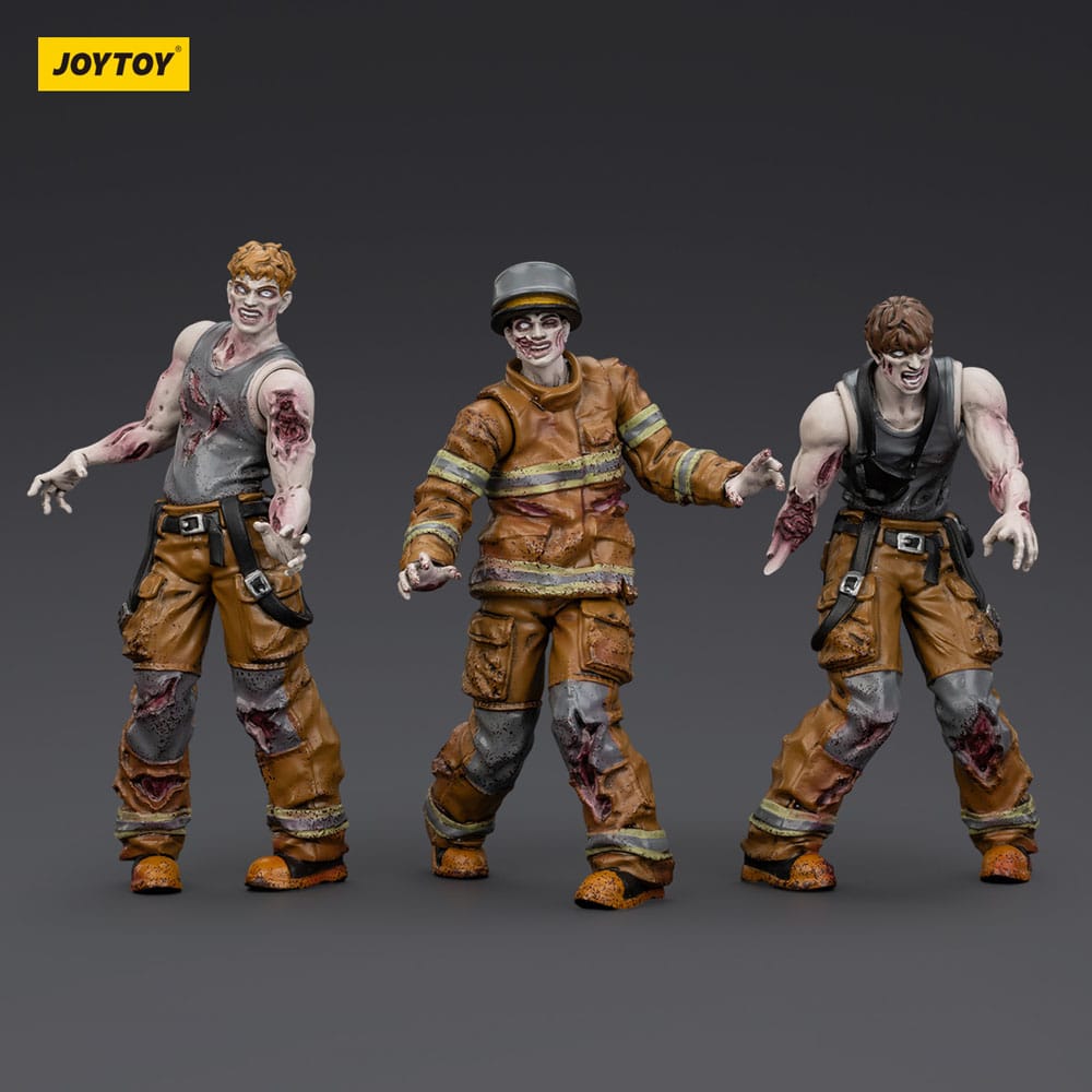 Zombie Dark Source Actionfiguren 3er-Pack Firefighters 8 cm Image 3
