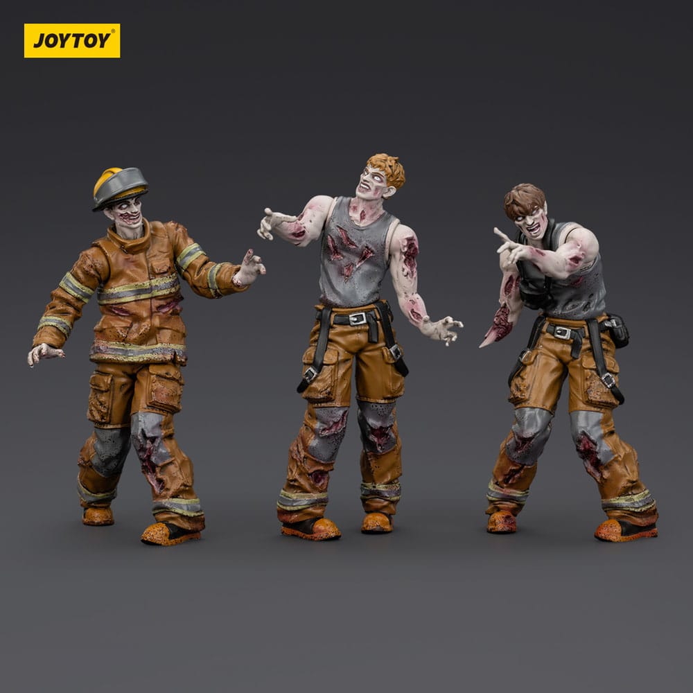 Zombie Dark Source Actionfiguren 3er-Pack Firefighters 8 cm Image 5
