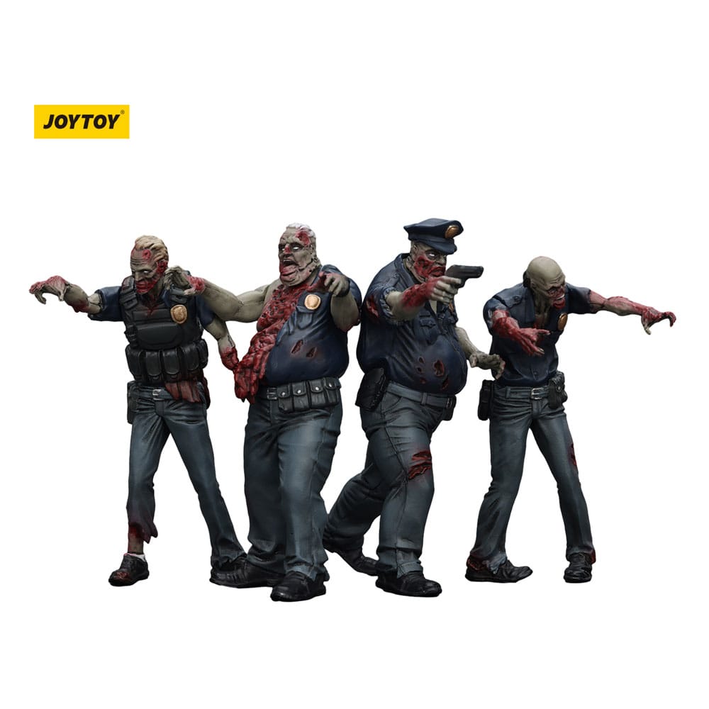 Zombie Dark Source Actionfiguren 4er-Pack Police (Male) 8 cm Image 1