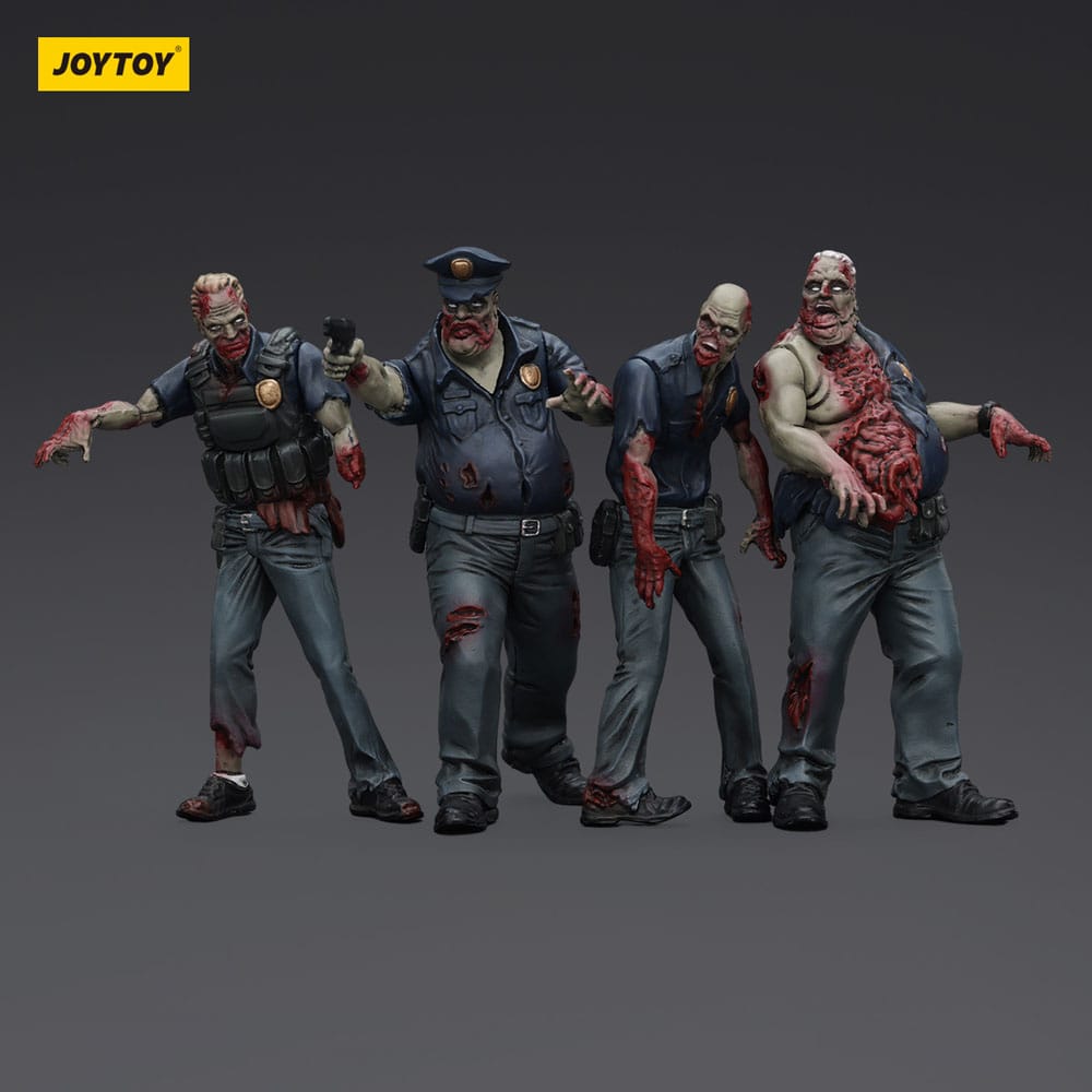 Zombie Dark Source Actionfiguren 4er-Pack Police (Male) 8 cm Image 2