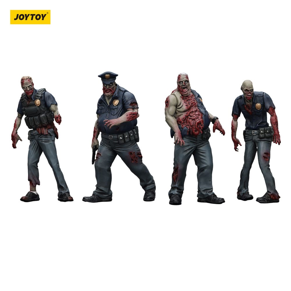 Zombie Dark Source Actionfiguren 4er-Pack Police (Male) 8 cm Image 8
