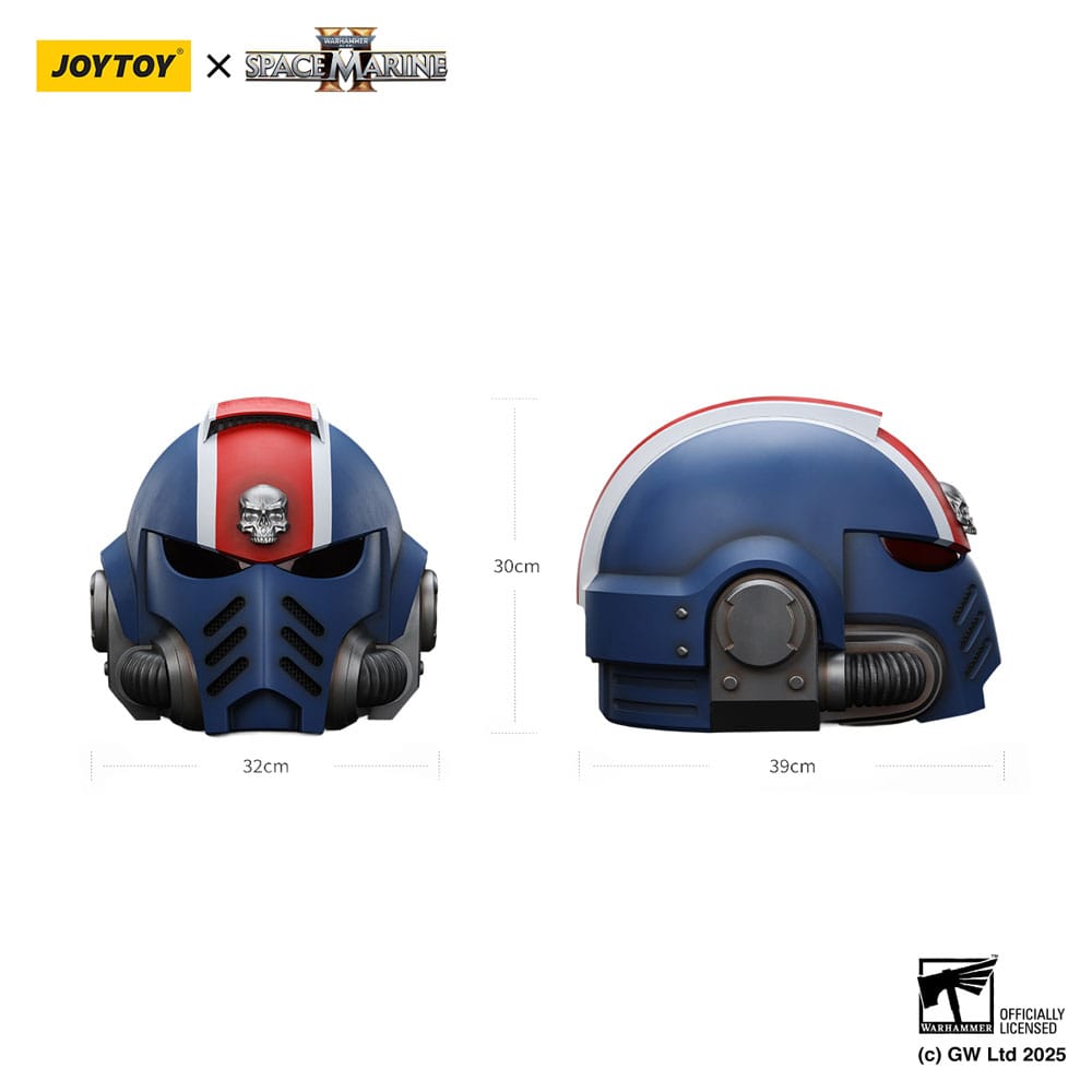 Warhammer 40,000: Space Marine 2 Replik Ultramarines Lieutenant Titus Helm 30 cm Image 11