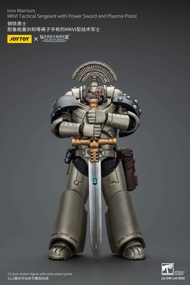 Warhammer The Horus Heresy Actionfigur 1/18 lron Warriors MKVI Tactical Sergeant with Power Sword and Plasma Pistol 12 cm Image 2