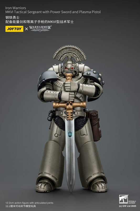 Warhammer The Horus Heresy Actionfigur 1/18 lron Warriors MKVI Tactical Sergeant with Power Sword and Plasma Pistol 12 cm Image 2