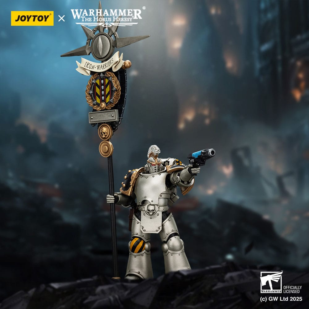 Warhammer The Horus Heresy Actionfigur 1/18 lron Warriors Command Squad Chosen with Legion Standard 12 cm Image 3