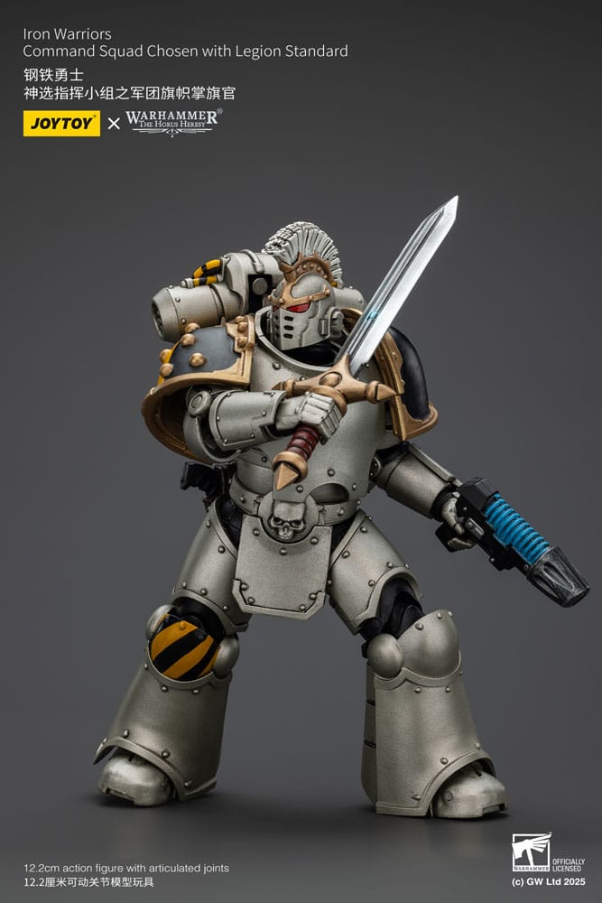 Warhammer The Horus Heresy Actionfigur 1/18 lron Warriors Command Squad Chosen with Legion Standard 12 cm Image 8