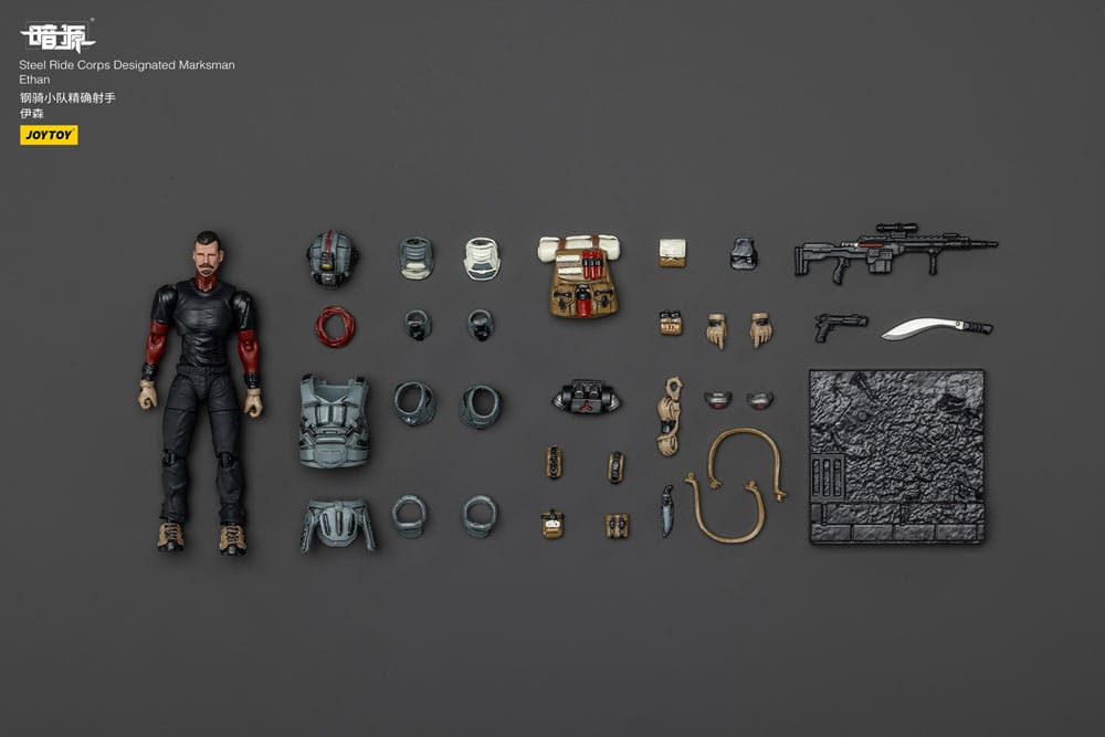Steel Ride Corps Dark Source Actionfigur Designated Marksman Ethan 7 cm Image 9