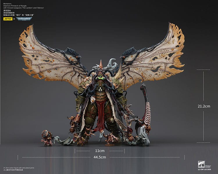 Warhammer 40k Actionfigur 1/18 Mortarion Daemon Primarch of Nurgle with Ancient weapons The Lantern and Silence 21 cm Image 6
