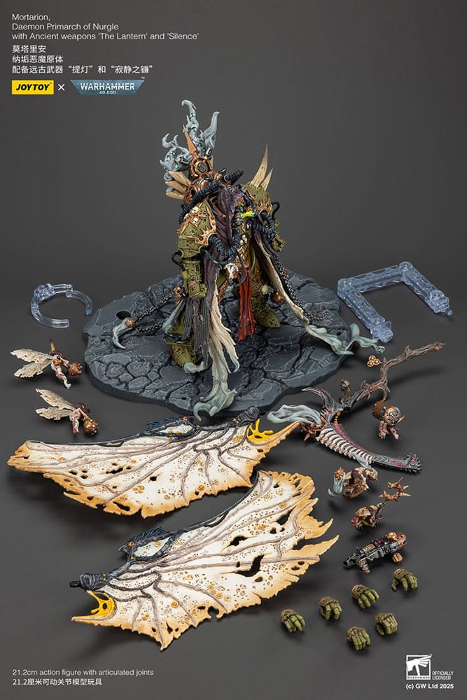 Warhammer 40k Actionfigur 1/18 Mortarion Daemon Primarch of Nurgle with Ancient weapons The Lantern and Silence 21 cm Image 7