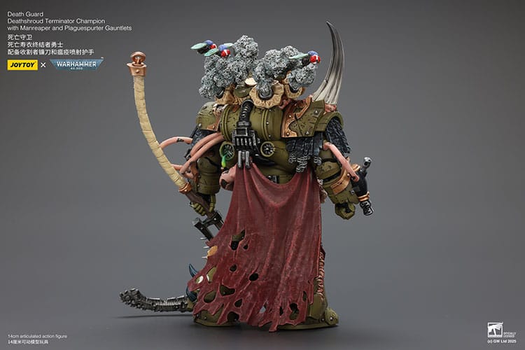 Warhammer 40k Actionfigur 1/18 Death Guard Deathshroud Terminator Championwith Manreaper and Plaguespurter Gauntlets 14 cm Image 4