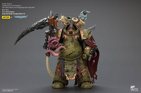 Warhammer 40k Actionfigur 1/18 Death Guard Deathshroud Terminator 2 with Manreaper and Plaguespurter Gauntlet 14 cm Image 1