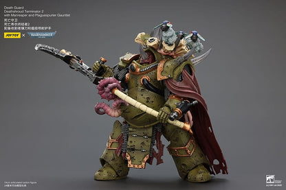Warhammer 40k Actionfigur 1/18 Death Guard Deathshroud Terminator 2 with Manreaper and Plaguespurter Gauntlet 14 cm Image 4