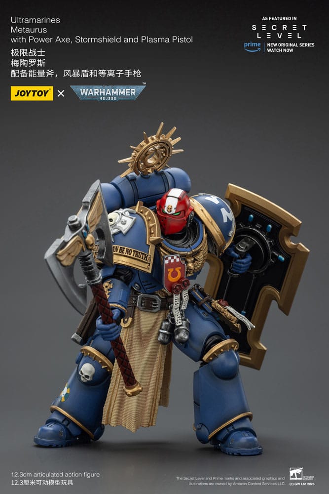 Warhammer 40,000 Actionfigur Ultramarines Metaurus with Power Axe, Stormshield and Plasma Pistol 13 cm Image 4