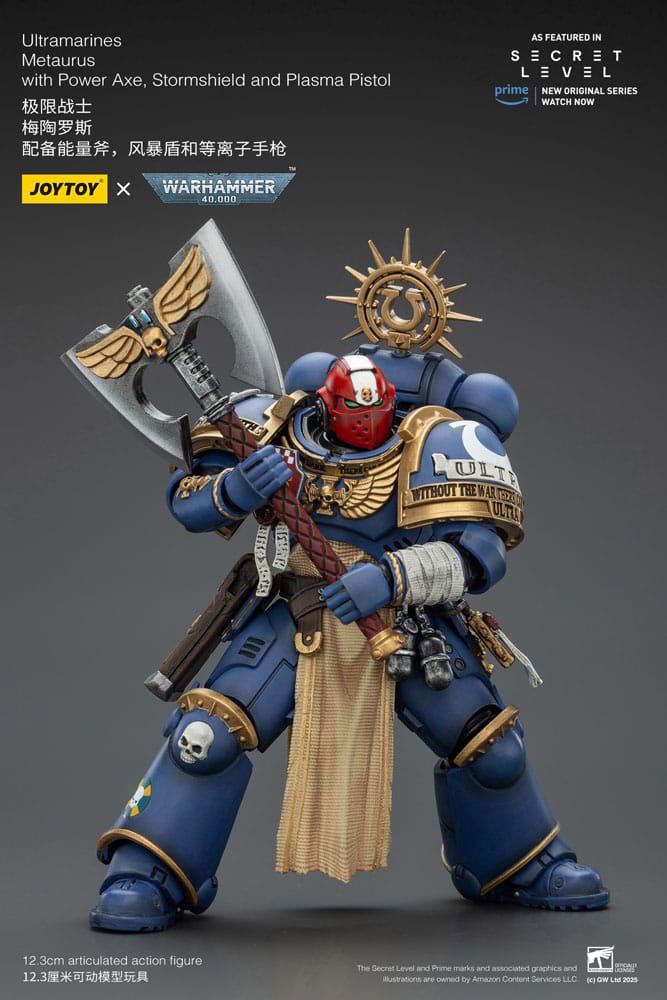 Warhammer 40,000 Actionfigur Ultramarines Metaurus with Power Axe, Stormshield and Plasma Pistol 13 cm Image 5