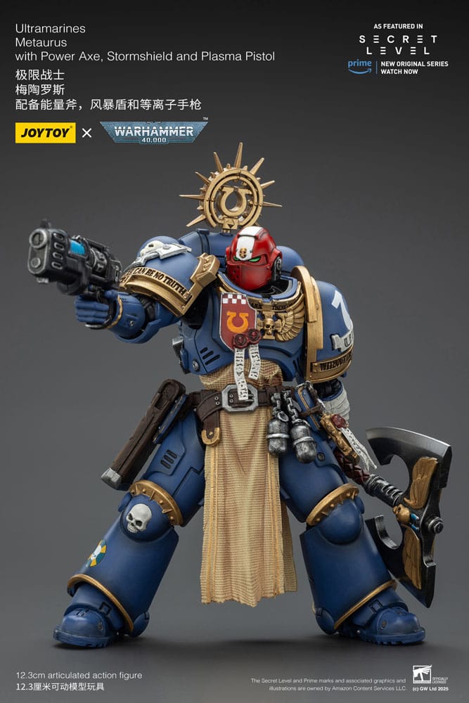Warhammer 40,000 Actionfigur Ultramarines Metaurus with Power Axe, Stormshield and Plasma Pistol 13 cm Image 6