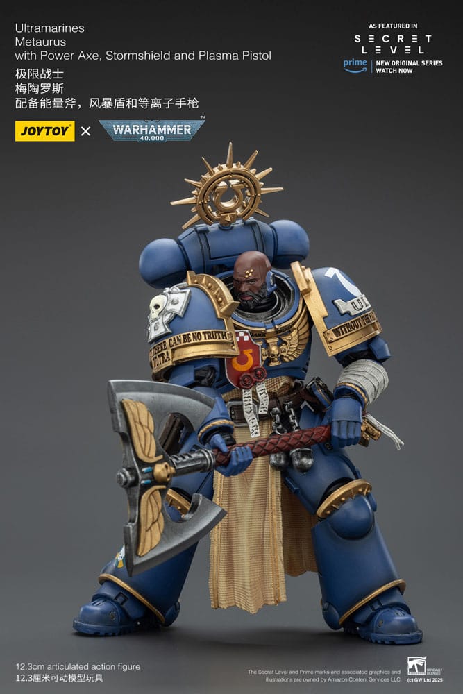 Warhammer 40,000 Actionfigur Ultramarines Metaurus with Power Axe, Stormshield and Plasma Pistol 13 cm Image 7