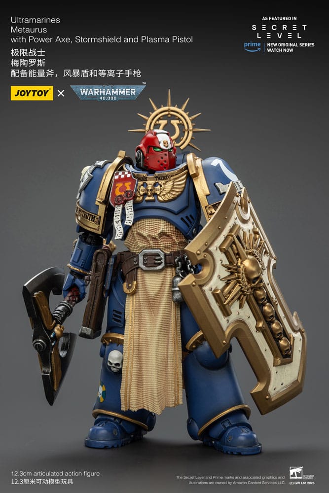 Warhammer 40,000 Actionfigur Ultramarines Metaurus with Power Axe, Stormshield and Plasma Pistol 13 cm Image 9