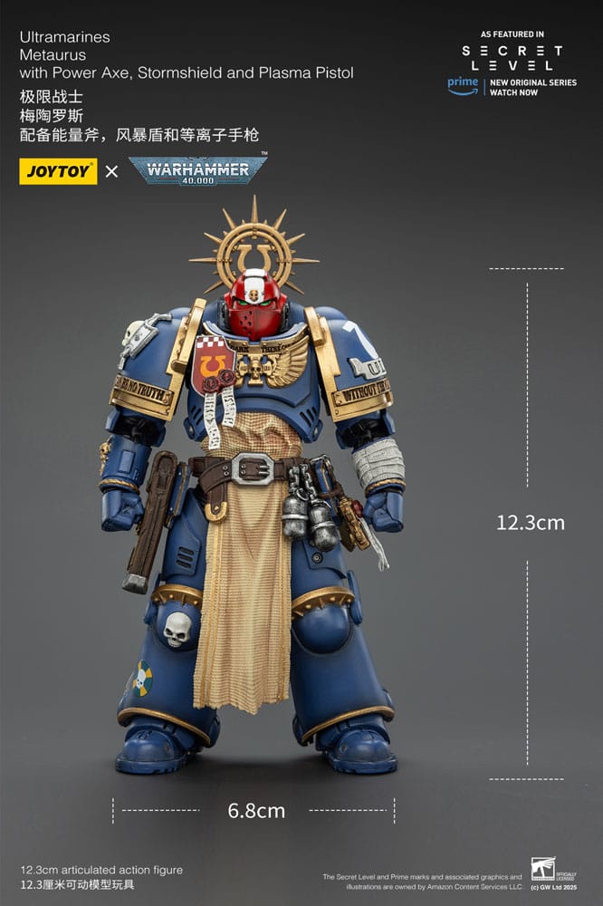 Warhammer 40,000 Actionfigur Ultramarines Metaurus with Power Axe, Stormshield and Plasma Pistol 13 cm Image 12
