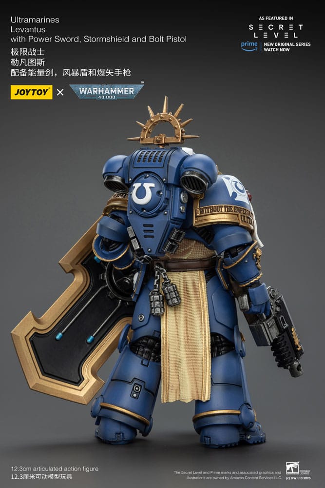 Warhammer 40,000 Actionfigur Ultramarines Levantus with Power Sword, Stormshield and Bolt Pistol 13 cm Image 9