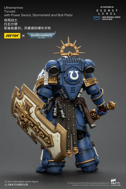 Warhammer 40,000 Actionfigur Ultramarines Torvald with Power Sword, Stormshield and Bolt Pistol 13 cm Image 5
