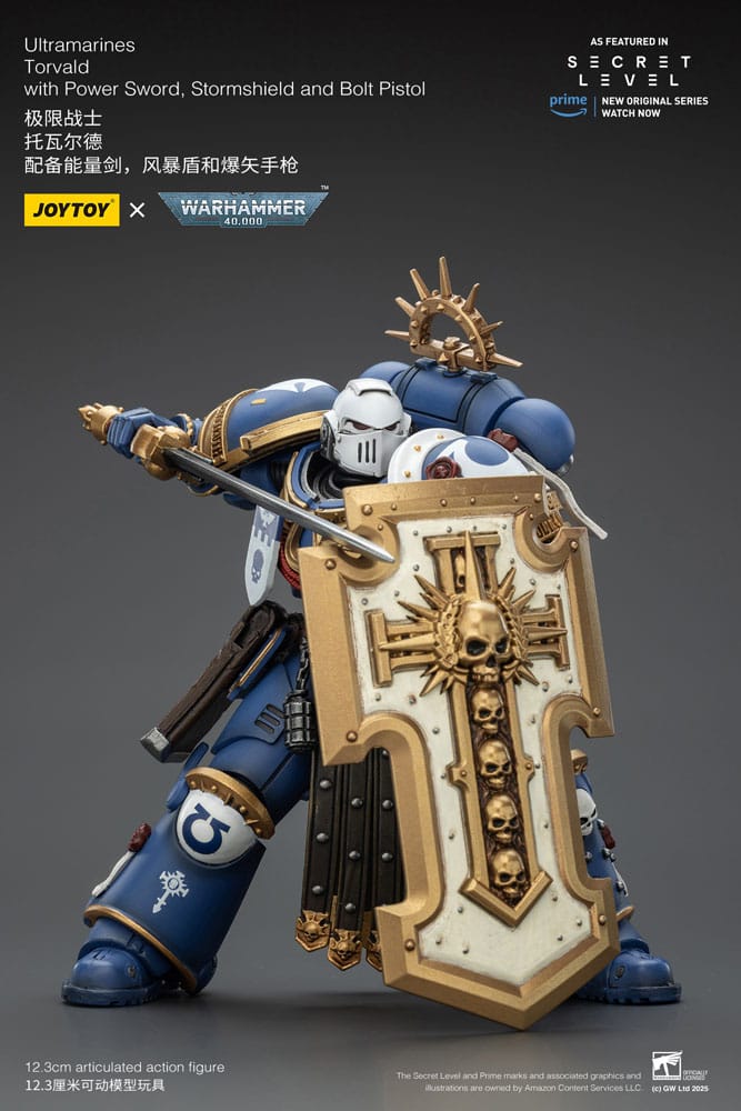 Warhammer 40,000 Actionfigur Ultramarines Torvald with Power Sword, Stormshield and Bolt Pistol 13 cm Image 8