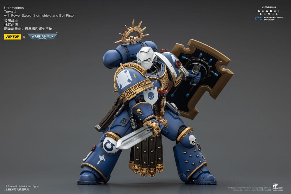 Warhammer 40,000 Actionfigur Ultramarines Torvald with Power Sword, Stormshield and Bolt Pistol 13 cm Image 10