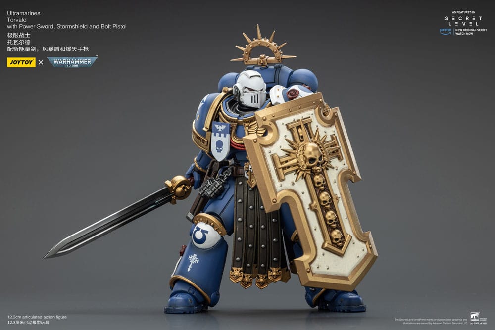 Warhammer 40,000 Actionfigur Ultramarines Torvald with Power Sword, Stormshield and Bolt Pistol 13 cm Image 11