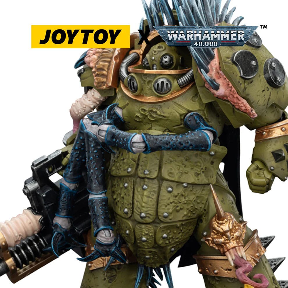 Warhammer 40,000 Actionfigur Death Guard Blightlord Terminator 1 with Reaper Autocannon and Bubotic Blades 14 cm Image 4