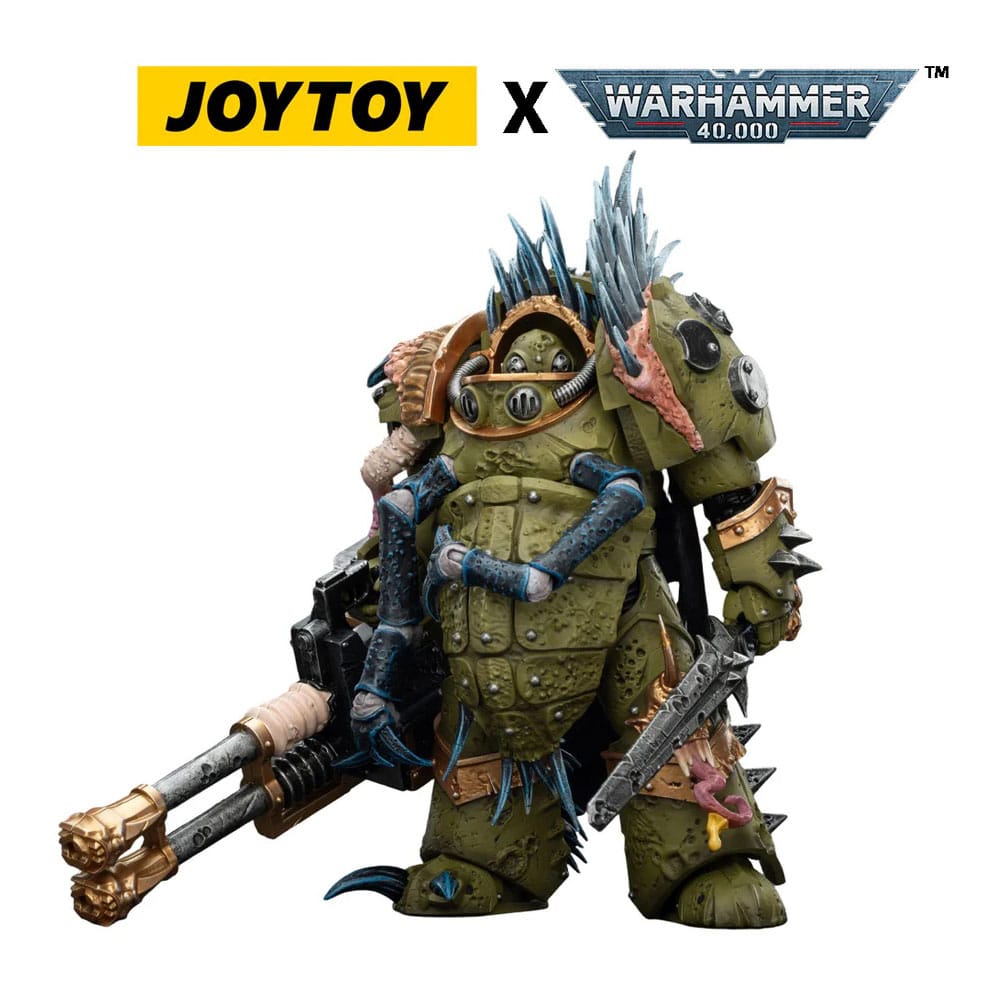 Warhammer 40,000 Actionfigur Death Guard Blightlord Terminator 1 with Reaper Autocannon and Bubotic Blades 14 cm Image 1
