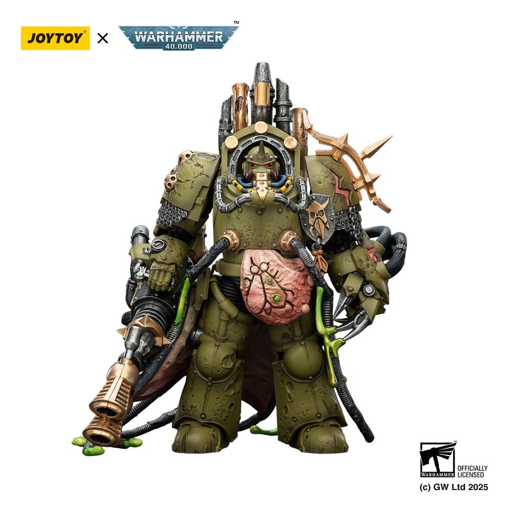 Warhammer 40,000 Actionfigur Death Guard Lord of Virulence with Power Fist and Twin Plague Spewer 14 cm Image 1