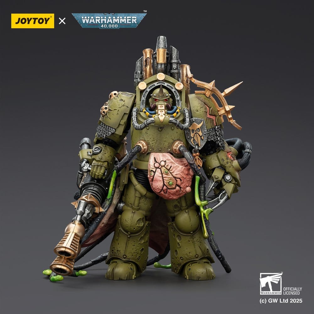 Warhammer 40,000 Actionfigur Death Guard Lord of Virulence with Power Fist and Twin Plague Spewer 14 cm Image 2