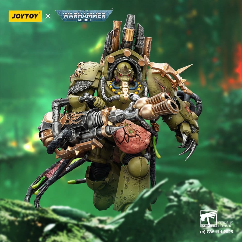 Warhammer 40,000 Actionfigur Death Guard Lord of Virulence with Power Fist and Twin Plague Spewer 14 cm Image 11