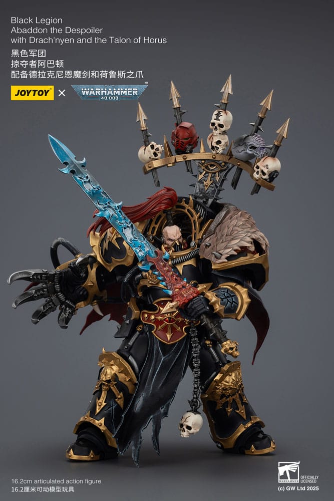 Warhammer 40,000 Actionfigur Black Legion Abaddon the Despoiler with Drach'nyen and the Talo 16 cm Image 7