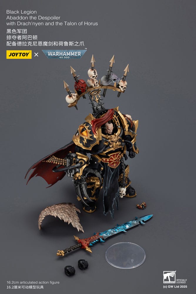 Warhammer 40,000 Actionfigur Black Legion Abaddon the Despoiler with Drach'nyen and the Talo 16 cm Image 12