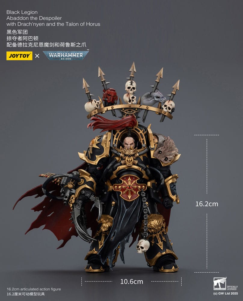 Warhammer 40,000 Actionfigur Black Legion Abaddon the Despoiler with Drach'nyen and the Talo 16 cm Image 13